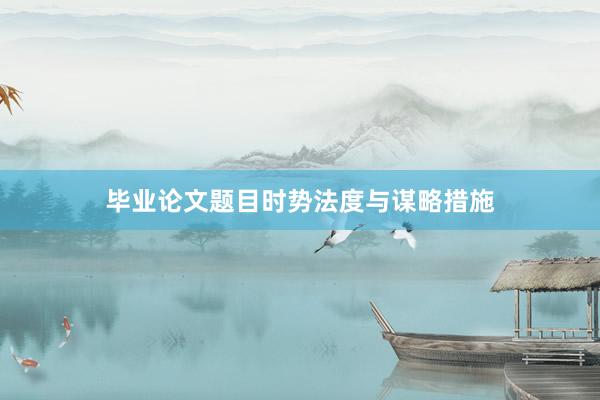 毕业论文题目时势法度与谋略措施